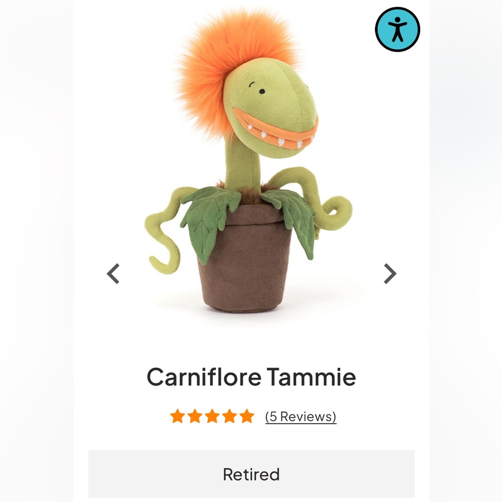 NWT Jellycat Carniflore Tammie - Retired HTF